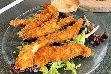 Green Chili Chicken Fingers at Flat Branch Pub & Brewing in Columbia, MO