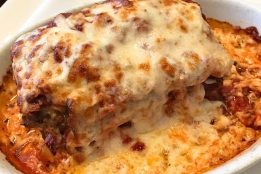 lasagna at Cafe Verona in Independence, Missouri