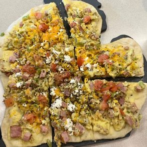 Mitten Breakfast Pizza at Noble Restaurant in Wyoming, MI