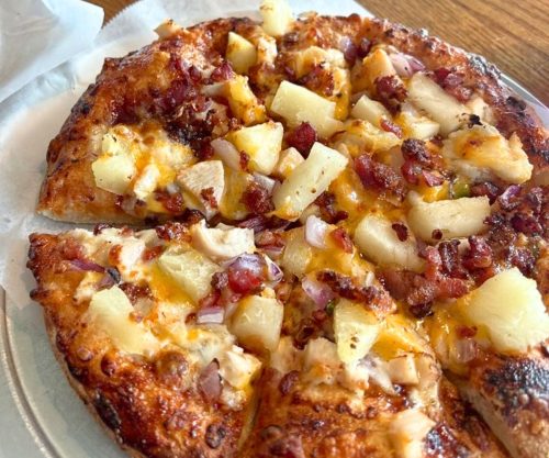 BBQ Chicken Pizza at Infinitus Pie in Broomfield, Colorado