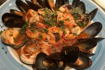 Gamberi al Pomodoro a Basililo at I Gemelli Ristorante in South Hackensack, NJ