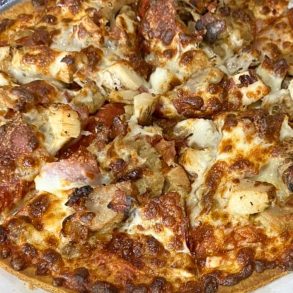 The Ultimeat Pizza at Dan's Pizza in Webster, Texas