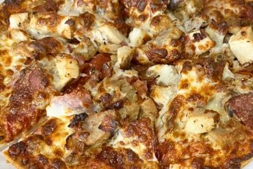The Ultimeat Pizza at Dan's Pizza in Webster, Texas