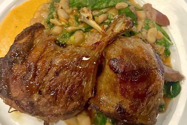 Duck a L'Orange at Georges French Bistro in Wichita, Kansas