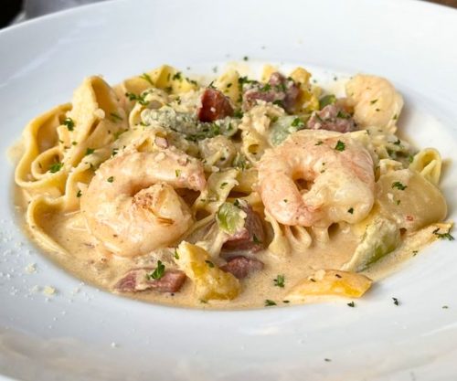 Cajun Seafood Pasta at The Loft in Columbus, Georgia