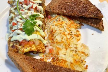 Pastelon Omelette at Cocky Rooster Cafe in Deltona, Florida