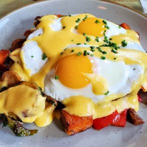 Sausage Hash at Roots Cafe in West Chester, Pennsylvania