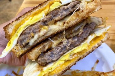 Breakfast Patty Melt at Loula's Cafe in Whitefish, Montana