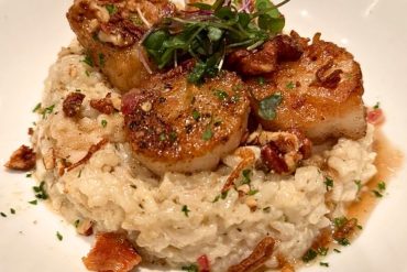 Herb-Crusted Divers Scallops at Skyline in Lynchburg, Virginia