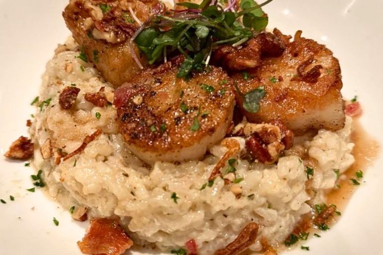 Herb-Crusted Divers Scallops at Skyline in Lynchburg, Virginia