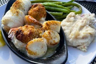Baked Seafood Trio at George's Of Galilee in Narragansett, RI