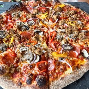 The Almighty Pizza at Fort George Brewery + Public House in Astoria, Oregon