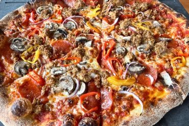 The Almighty Pizza at Fort George Brewery + Public House in Astoria, Oregon