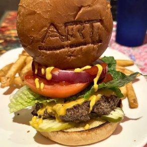 Rockefeller Burger at ART Burger Sushi Bar in Myrtle Beach, South Carolina