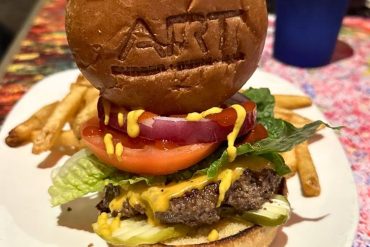 Rockefeller Burger at ART Burger Sushi Bar in Myrtle Beach, South Carolina