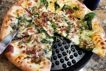 The Swine Pizza at Fat Olives Restaurant in Homer, Alaska