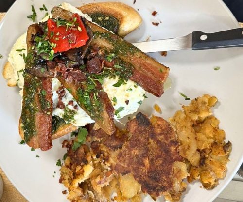 Pan Seared Pork Belly at The Corner in Milford, Connecticut