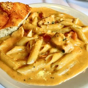 Penne Con Salmon at Café Roma in Cleveland, Tennessee