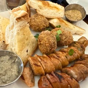 Bon Temps Sausage & Boudin Board at Bon Temps Grill in Lafayette, Louisiana