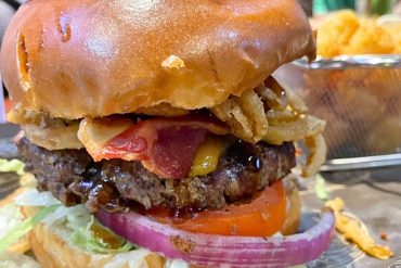 859 Bourbon Burger at The 859 Taproom in Florence, Kentucky