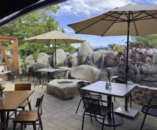 Outside patio at Cook'd in Reno Nevada