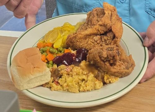 Food in Lea's Lunchroom, Lecompte, LA