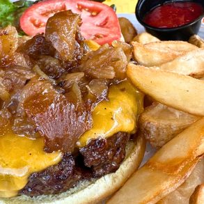 burger at Franklin's in Hyattsville, Maryland