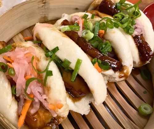 Steamed Pork Buns at Star Noodle in Lahaina, Hawaii
