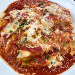 Manicotti at Papagallos in Keene, New Hampshire