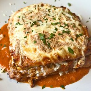 Lasagna at Giardino in Chattanooga, TN