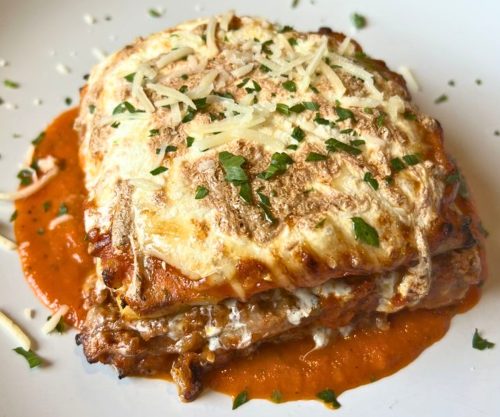 Lasagna at Giardino in Chattanooga, TN