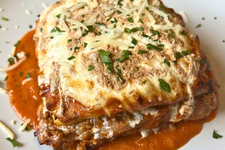 Lasagna at Giardino in Chattanooga, TN
