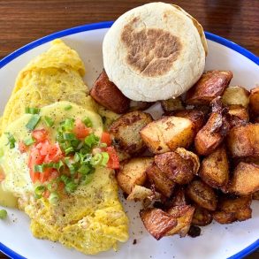 Shrimp & Crab Omelette at Beach Mountain Diner in Waynesville, NC