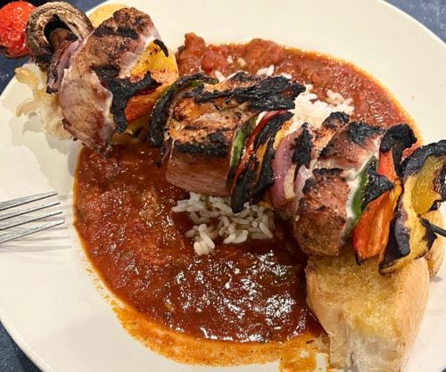 Chargrilled Tuna Kabob at Harbor Seafood & Oyster Bar in Kenner, Louisiana
