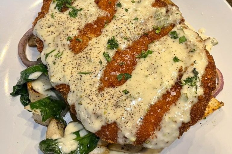 Pork Schnitzel at Ollie & Hobbes Craft Kitchen in Papillion, Nebraska