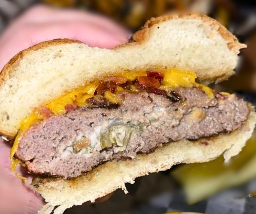 Jalapeno & Cream Cheese Stuffed Burger at Bee's Knees in Idaho Falls, Idaho