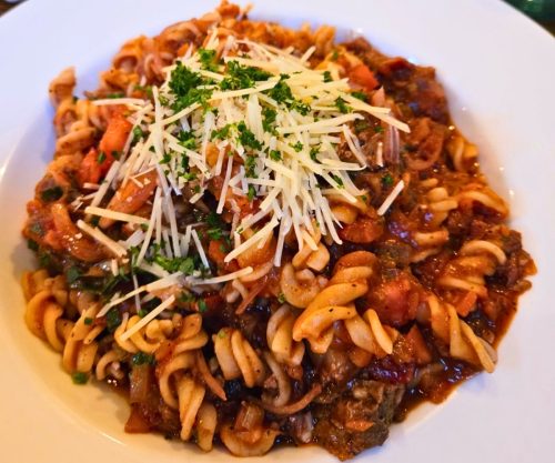 Pork Ragout at Placido's Pasta Shop in Eugene, Oregon