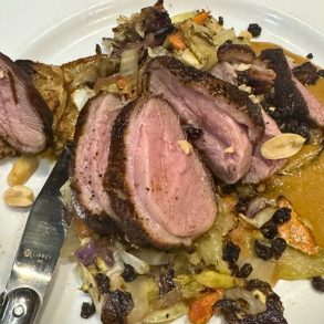 Duck Breast at Rivertown Bistro in Conway,