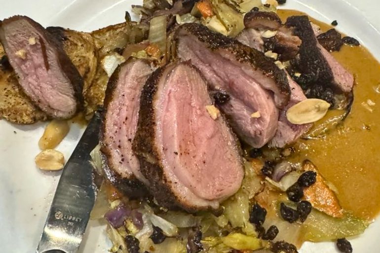 Duck Breast at Rivertown Bistro in Conway,