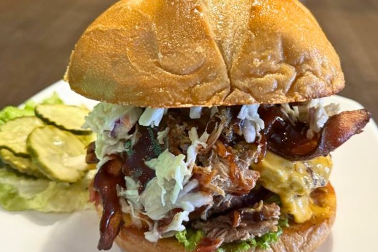 Boone and Crockett Burger at Racks Bar and Grill in Ely, Nevada