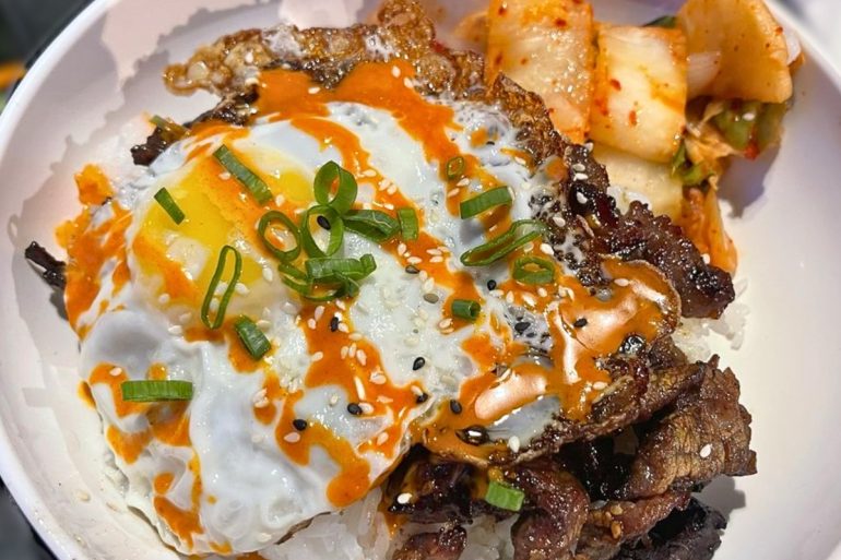 Korean Bulgogi Bowl at Rob's Good Times Grill in Lihue, Hawaii