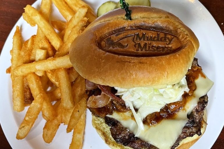 Muddy’s 3-Way Burger at Muddy Misers in Zanesville, Ohio