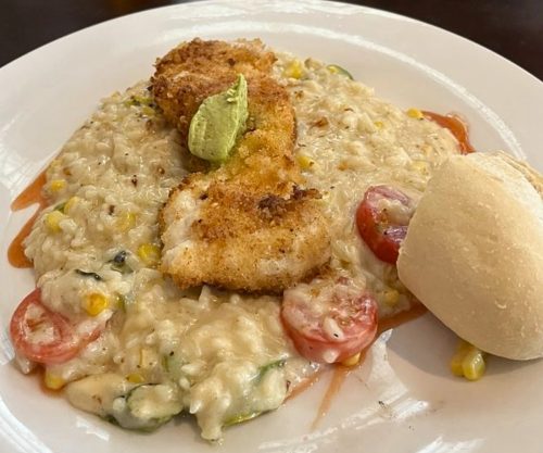 Parmesan Encrusted Grouper at Rivertown Bistro in Conway, SC
