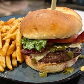 Southwestern Burger at Steamworks Brewing Company in Durango, Colorado