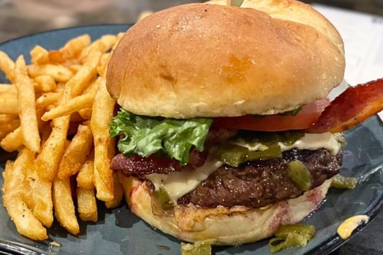 Southwestern Burger at Steamworks Brewing Company in Durango, Colorado