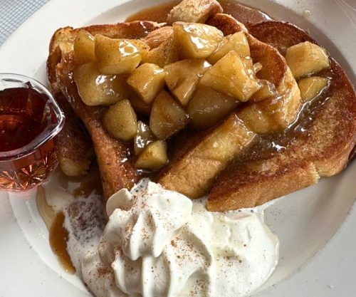 Caramel Apple French Toast at Georgie's Diner in West Haven, Connecticut