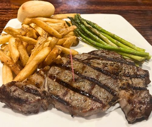 ribeye at 13 Bones in Mount Airy, NC