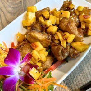 Mango Duck at Bamboo Penny's in Leawood, Kansas