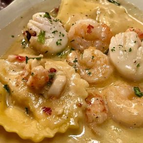 Lobster Ravioli at Oliverio's Ristorante in Bridgeport, WV