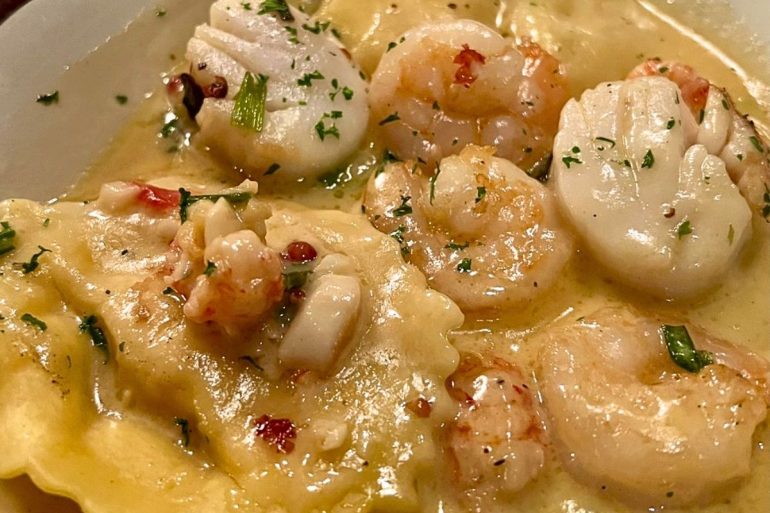 Lobster Ravioli at Oliverio's Ristorante in Bridgeport, WV